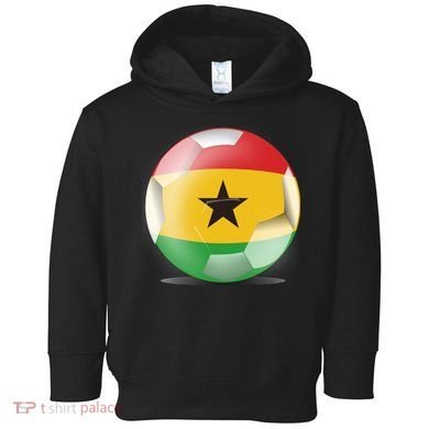 Soccer Ball Country Flag Ghana Toddler Hoodie