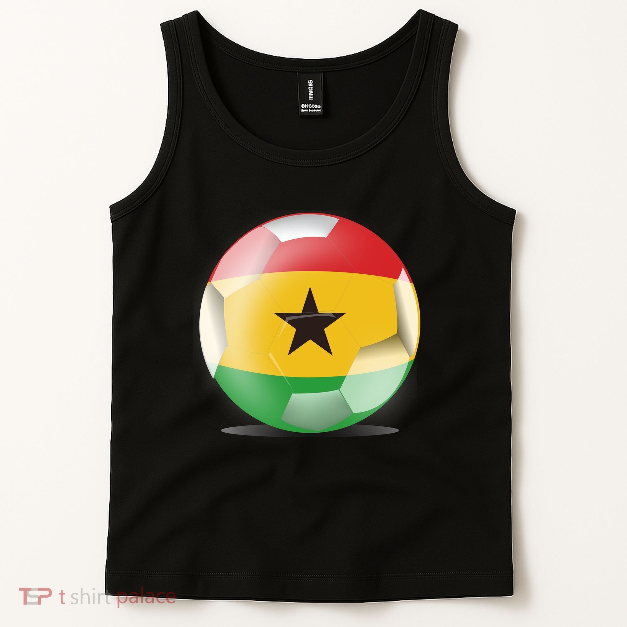 Soccer Ball Country Flag Ghana Tank Top