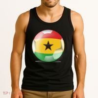 Soccer Ball Country Flag Ghana Tank Top thumb 3