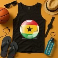 Soccer Ball Country Flag Ghana Tank Top thumb 4