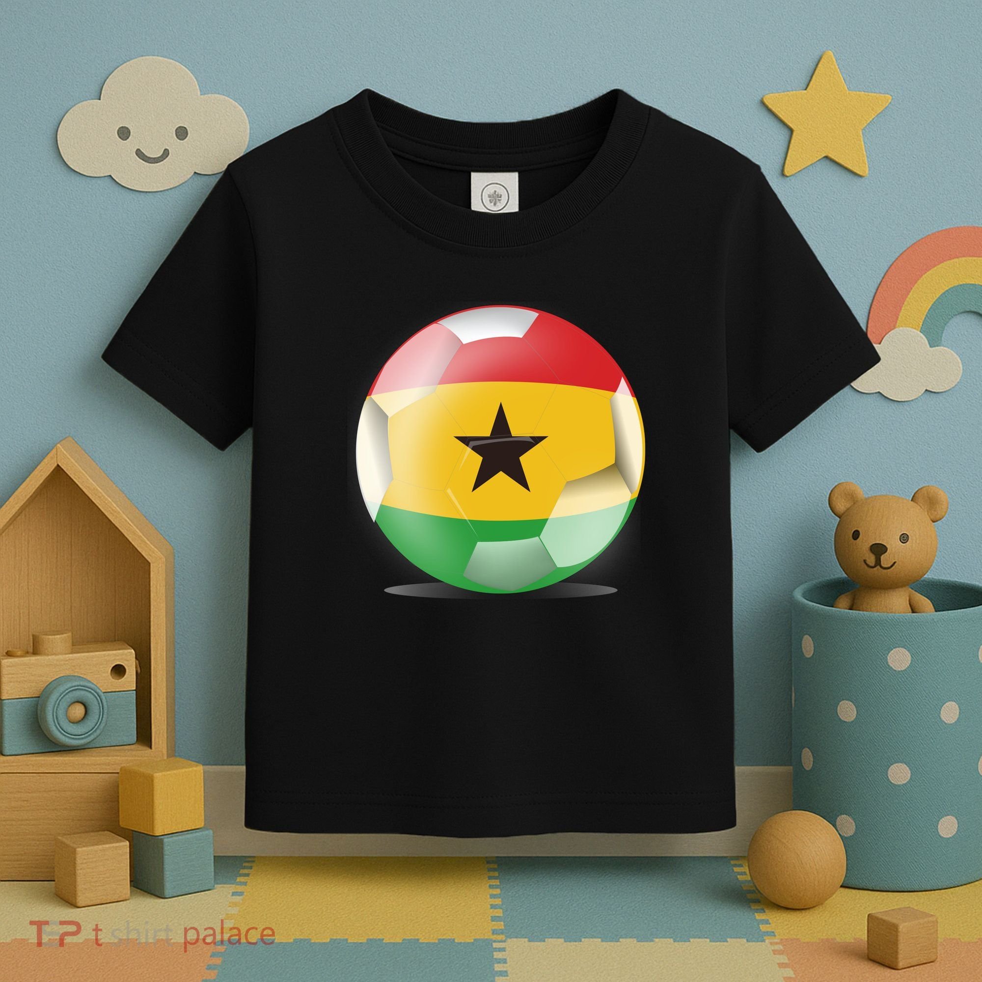 Soccer Ball Country Flag Ghana Toddler T-Shirt