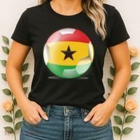 Soccer Ball Country Flag Ghana Women's T-Shirt thumb 2