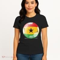 Soccer Ball Country Flag Ghana Women's T-Shirt thumb 4