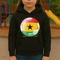 Soccer Ball Country Flag Ghana Kids Hoodie thumb 3