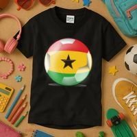 Soccer Ball Country Flag Ghana Kids T-Shirt thumb 3