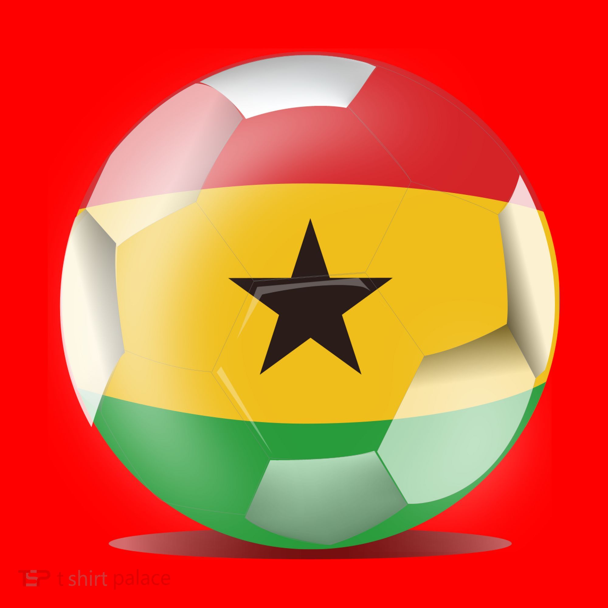 Soccer Ball Country Flag Ghana Santa Hat