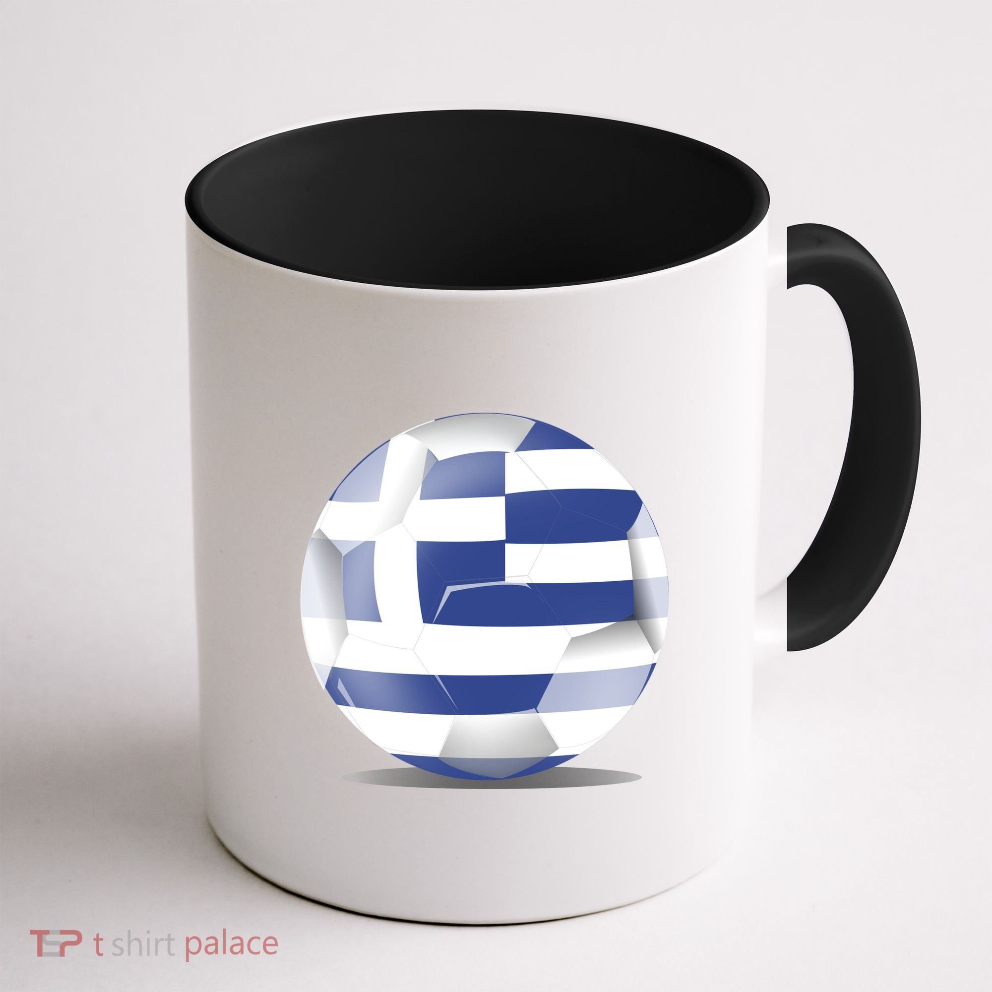 Soccer Ball Country Flag Greece Coffee Mug