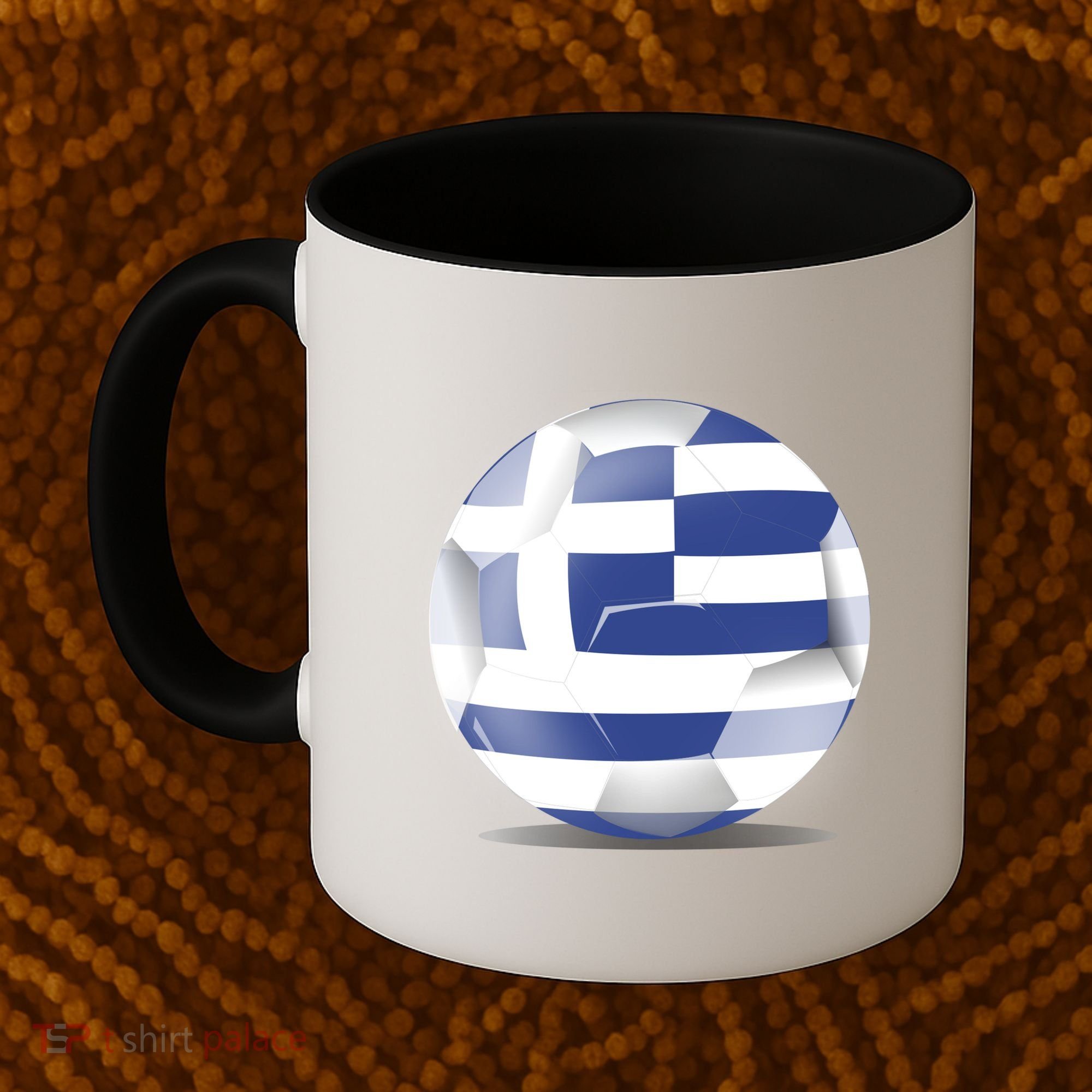 Soccer Ball Country Flag Greece Coffee Mug