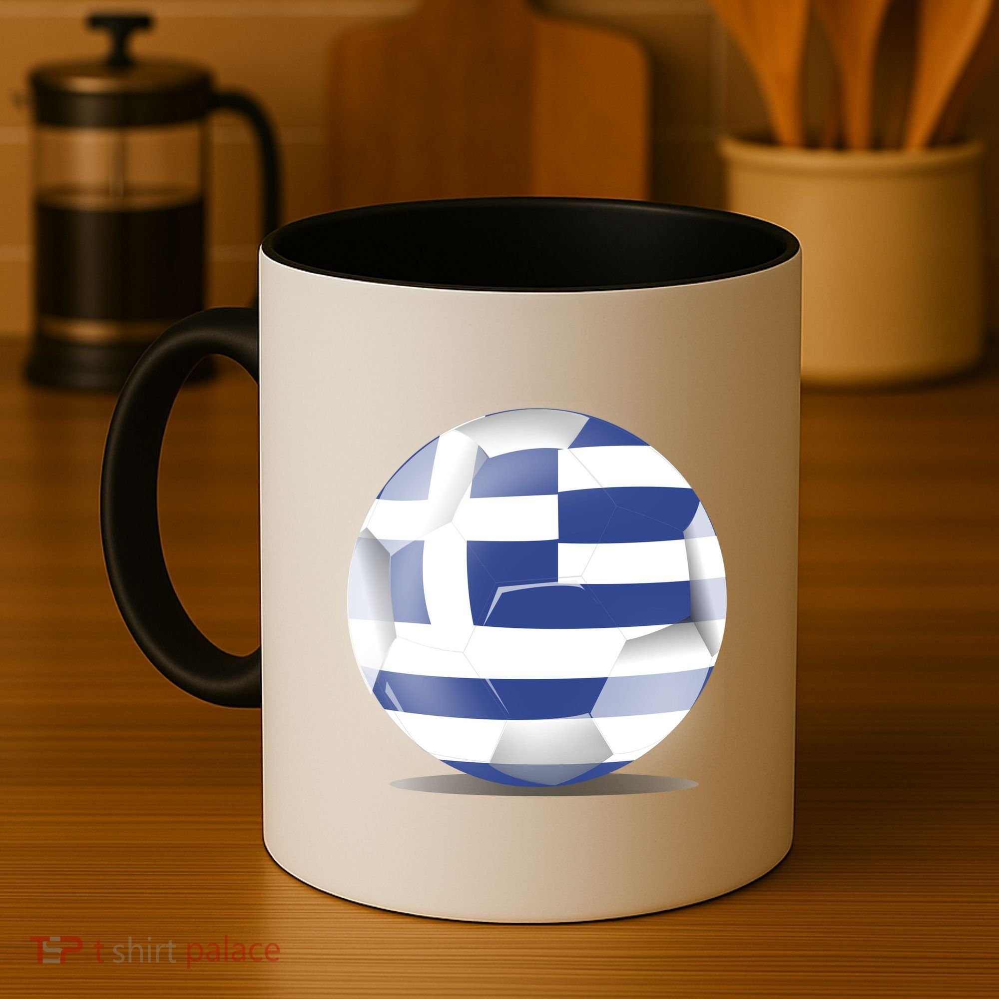 Soccer Ball Country Flag Greece Coffee Mug