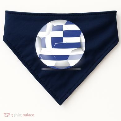 Soccer Ball Country Flag Greece USA-Made Doggie Bandana
