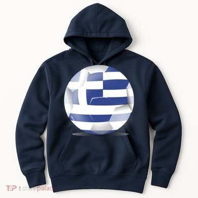Soccer Ball Country Flag Greece Hoodie