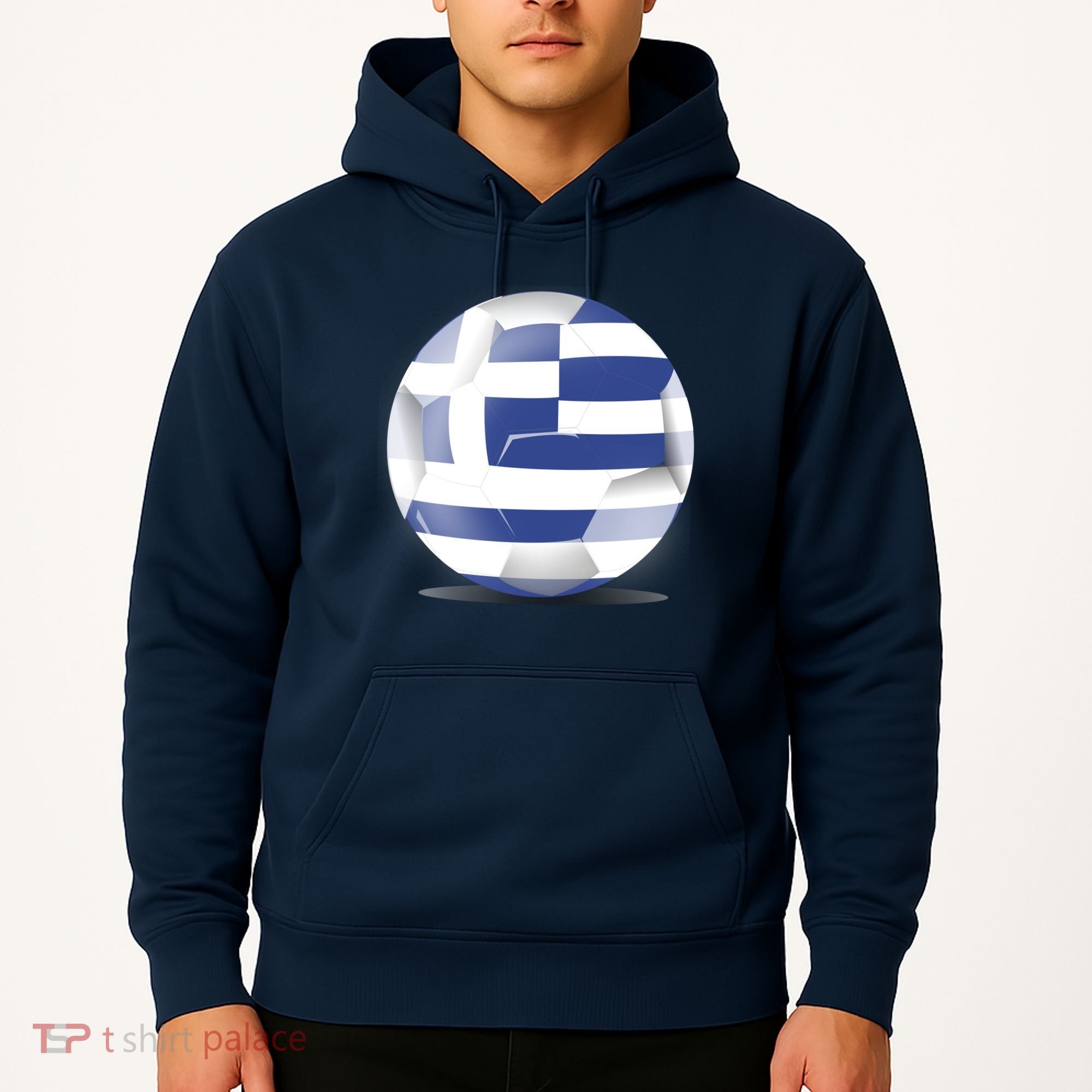 Soccer Ball Country Flag Greece Hoodie