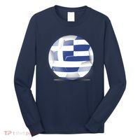 Soccer Ball Country Flag Greece Long Sleeve Shirt thumb 0