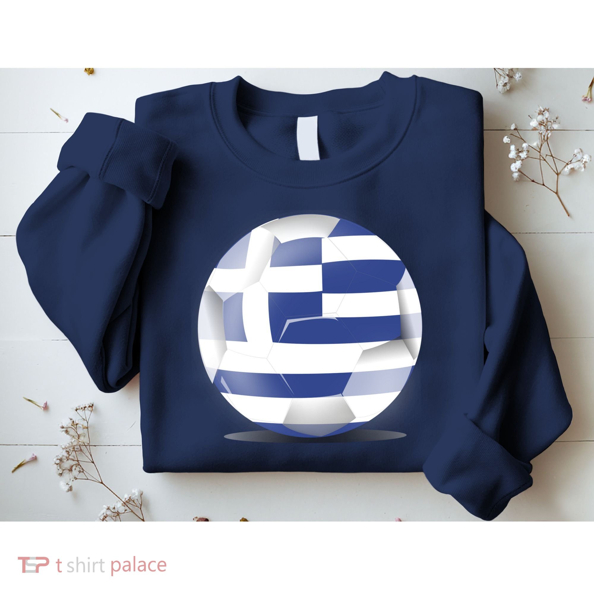 Soccer Ball Country Flag Greece Sweatshirt
