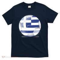 Soccer Ball Country Flag Greece T-Shirt thumb 0