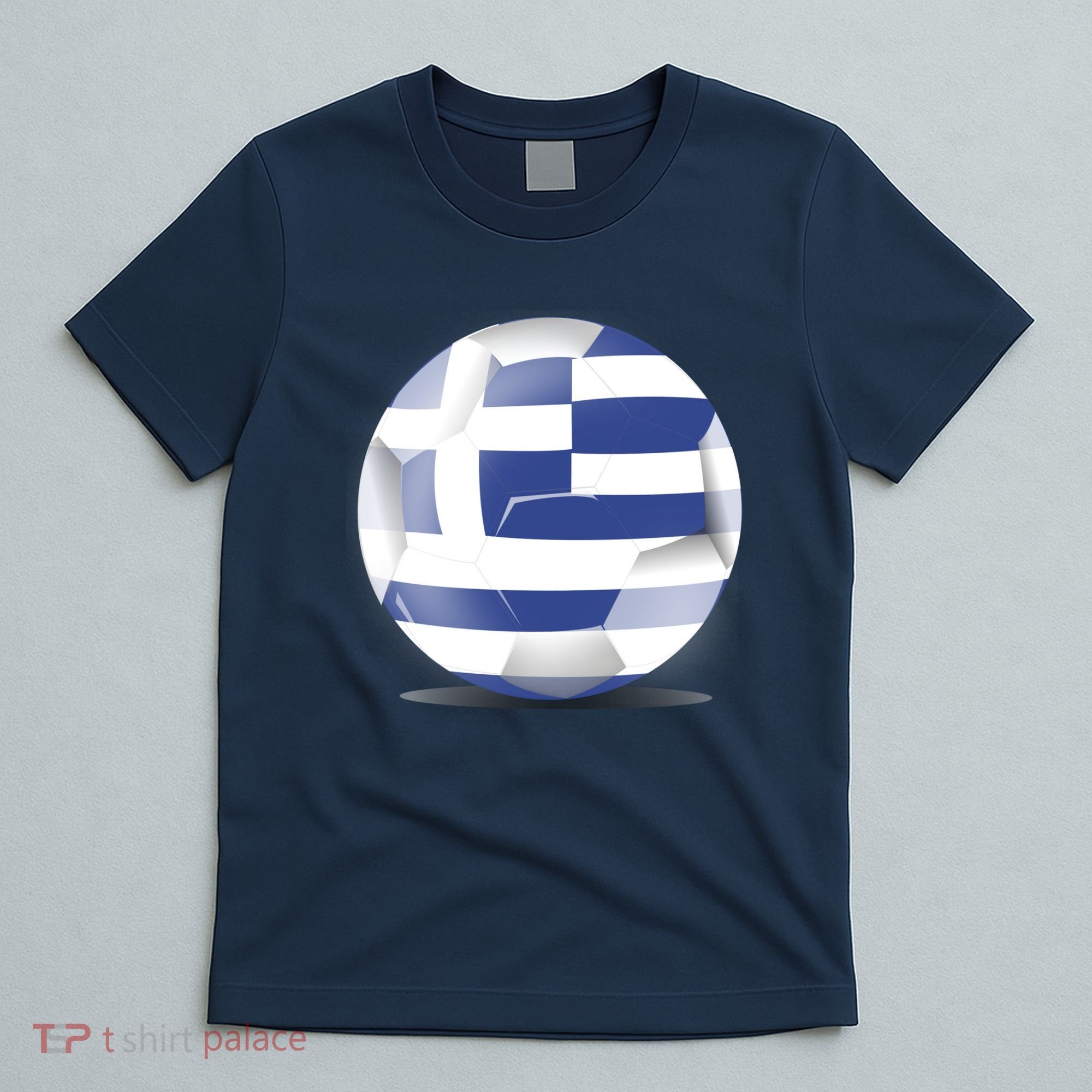 Soccer Ball Country Flag Greece T-Shirt