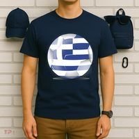 Soccer Ball Country Flag Greece T-Shirt thumb 6