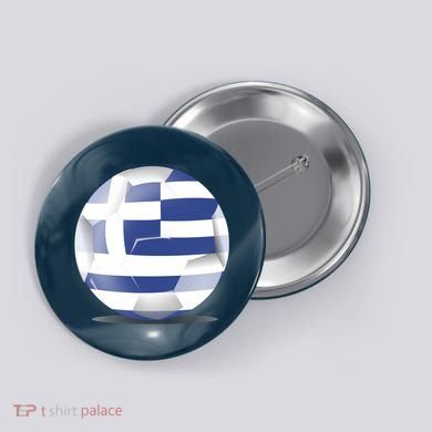 Soccer Ball Country Flag Greece Button