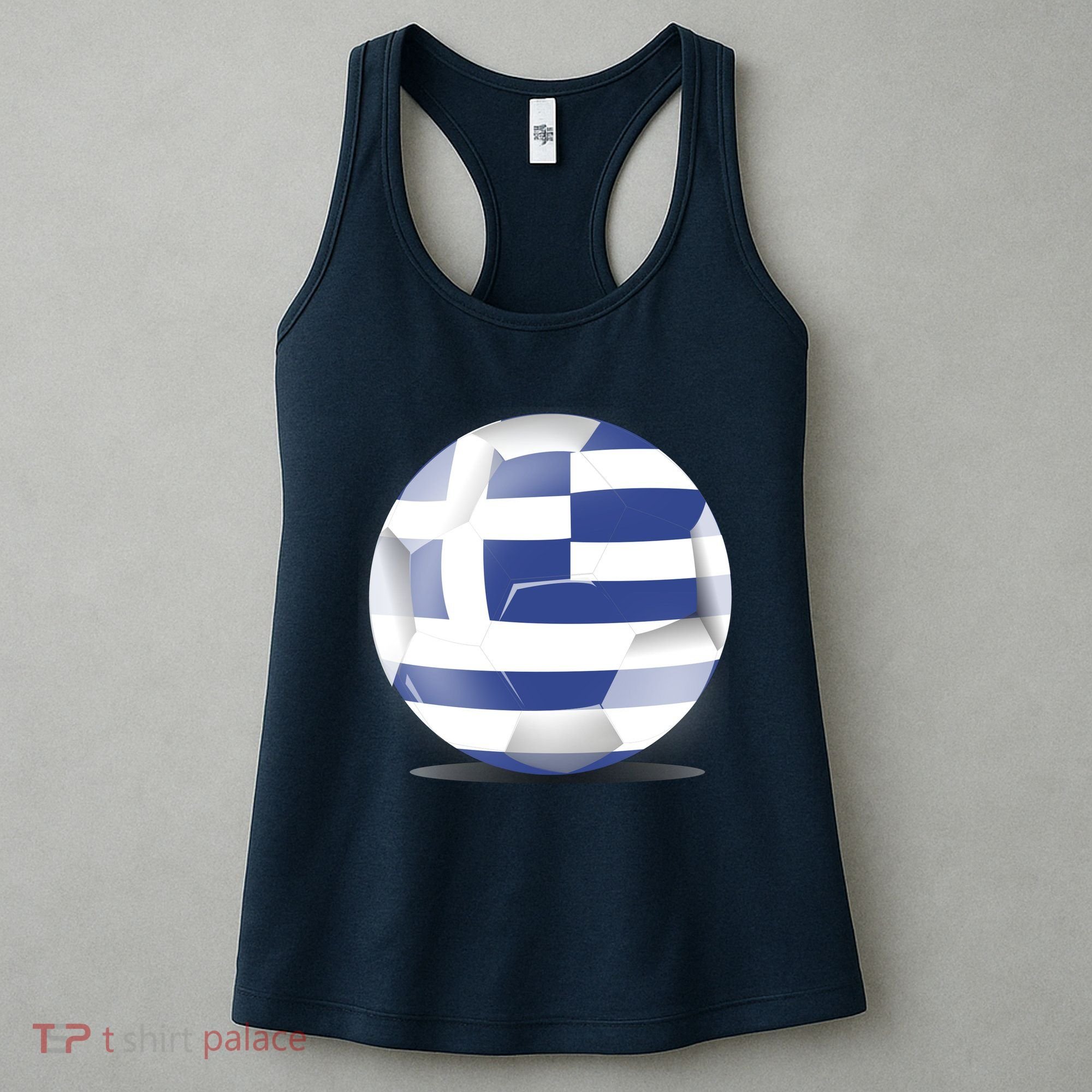 Soccer Ball Country Flag Greece Women's Tank Top