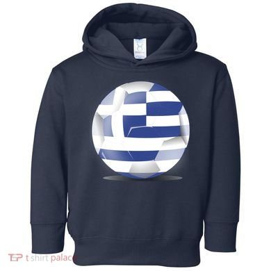Soccer Ball Country Flag Greece Toddler Hoodie