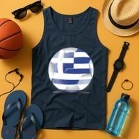 Soccer Ball Country Flag Greece Tank Top thumb 4