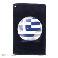 Soccer Ball Country Flag Greece Golf Towel thumb 0