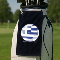 Soccer Ball Country Flag Greece Golf Towel thumb 2
