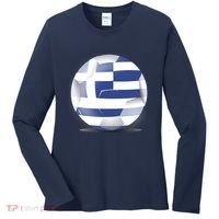 Soccer Ball Country Flag Greece Women's Long Sleeve Shirt thumb 0