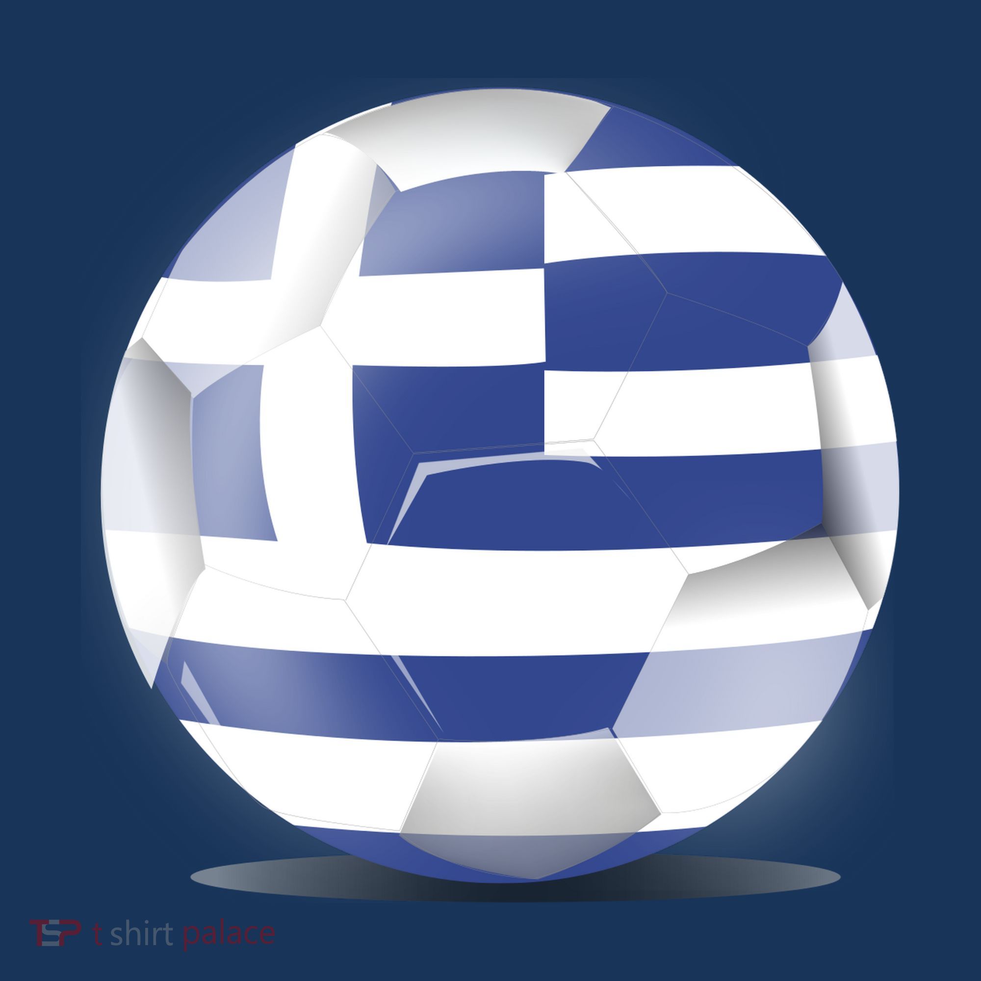 Soccer Ball Country Flag Greece Women's T-Shirt