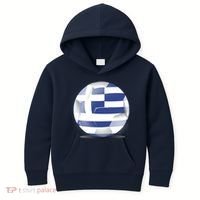 Soccer Ball Country Flag Greece Kids Hoodie thumb 0