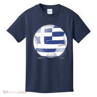 Soccer Ball Country Flag Greece Kids T-Shirt thumb 0