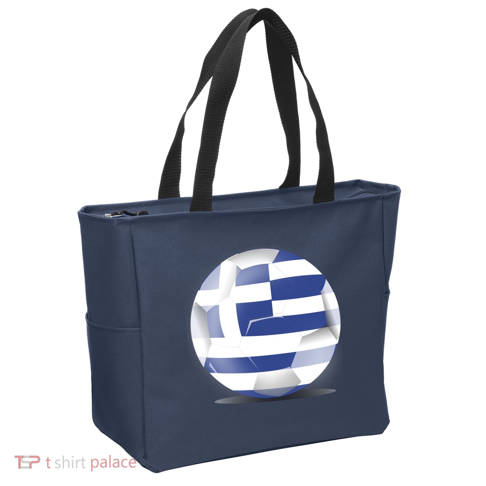 Soccer Ball Country Flag Greece Tote Bag