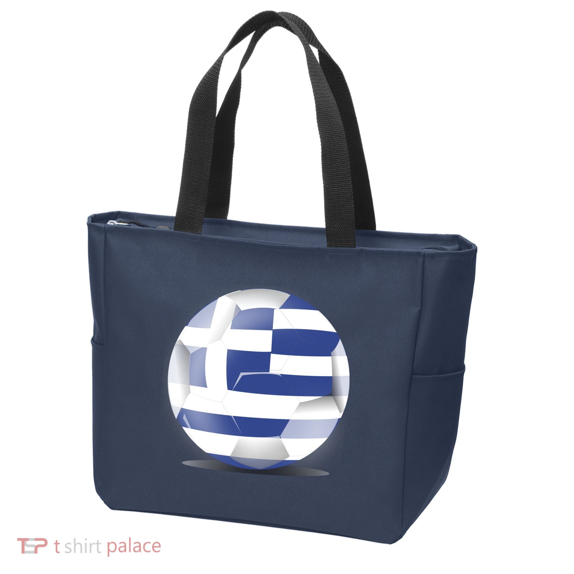 Soccer Ball Country Flag Greece Tote Bag