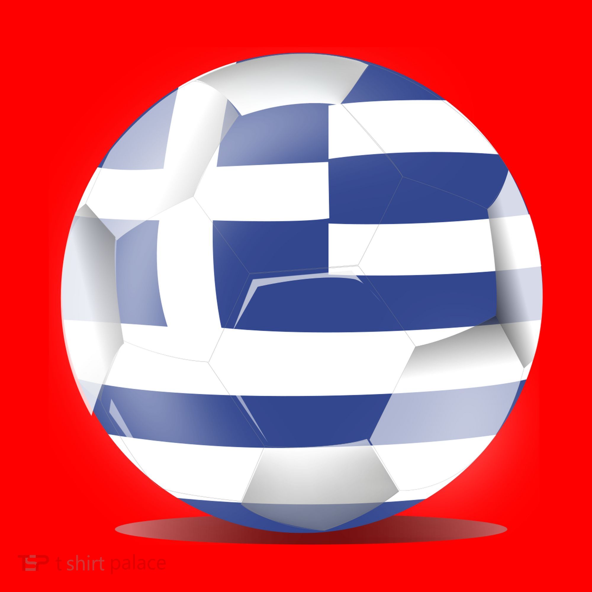 Soccer Ball Country Flag Greece Santa Hat