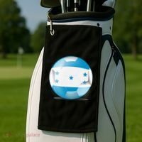 Soccer Ball Country Flag Honduras Golf Towel thumb 2