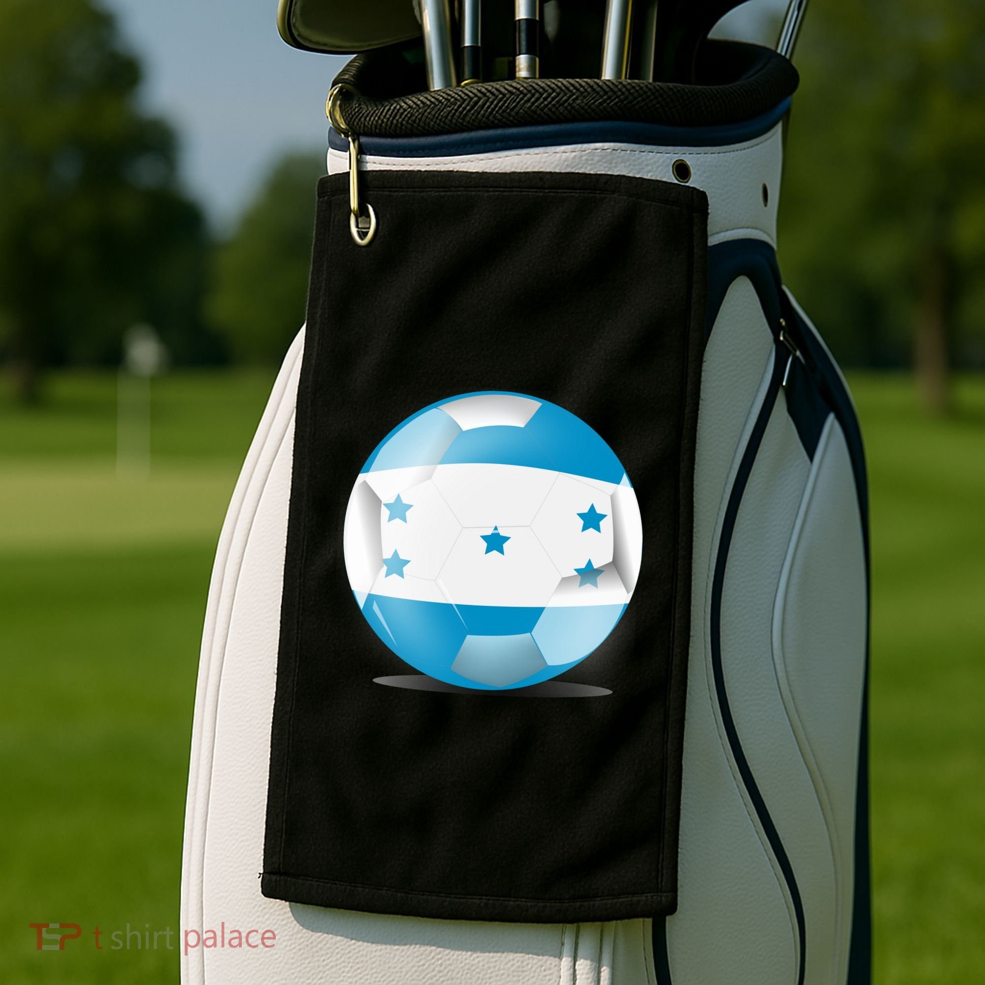 Soccer Ball Country Flag Honduras Golf Towel
