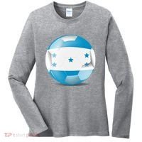 Soccer Ball Country Flag Honduras Women's Long Sleeve Shirt thumb 0