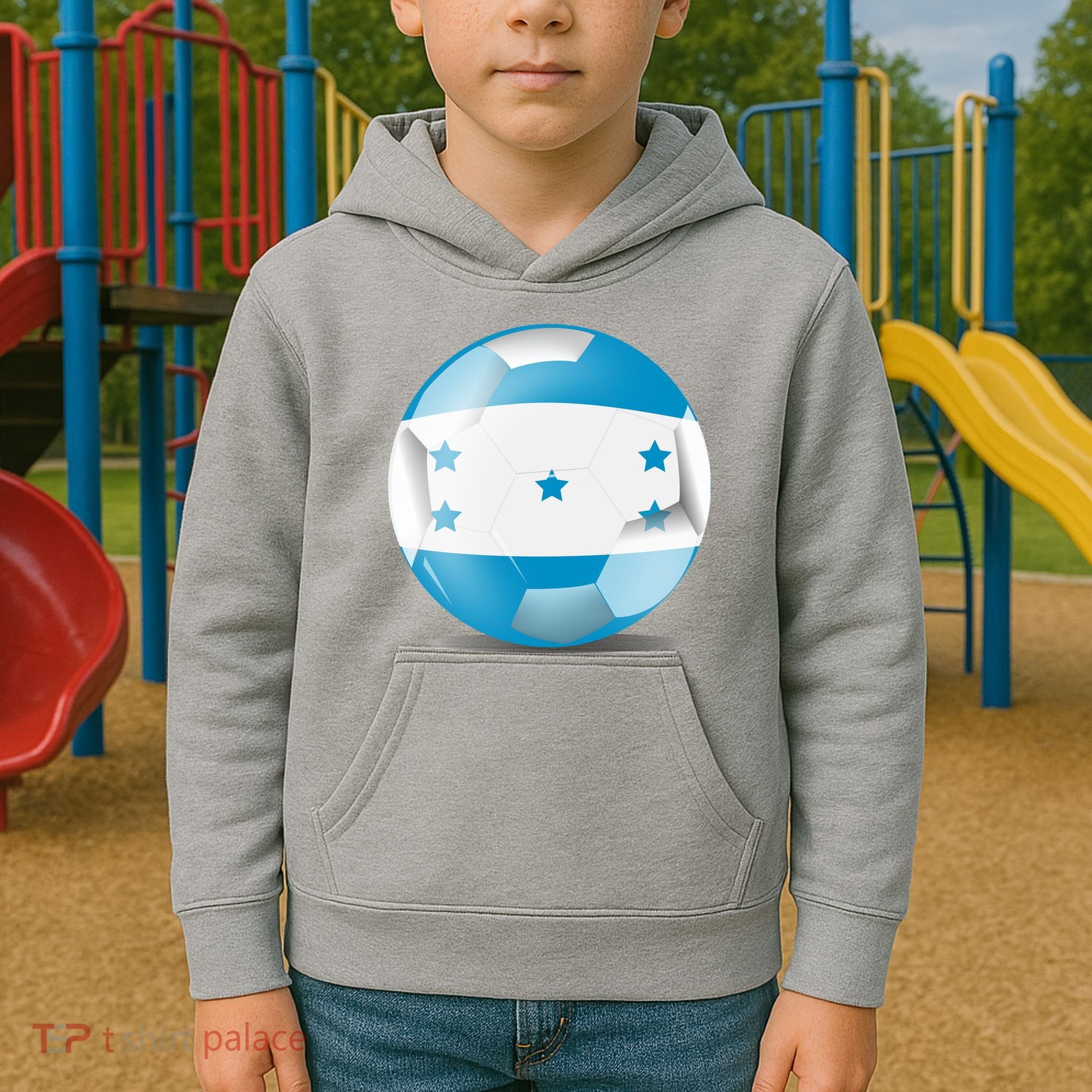Soccer Ball Country Flag Honduras Kids Hoodie