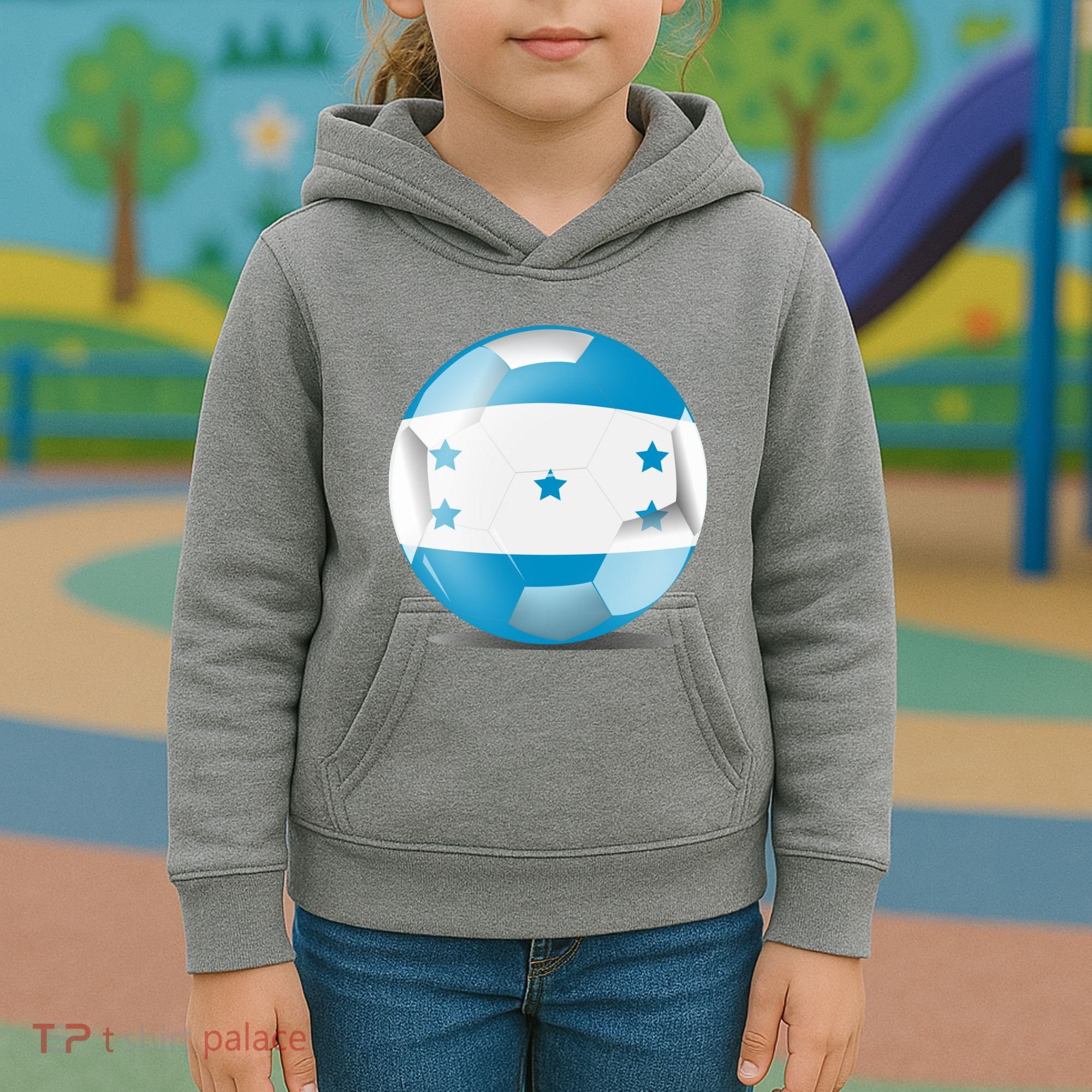 Soccer Ball Country Flag Honduras Kids Hoodie