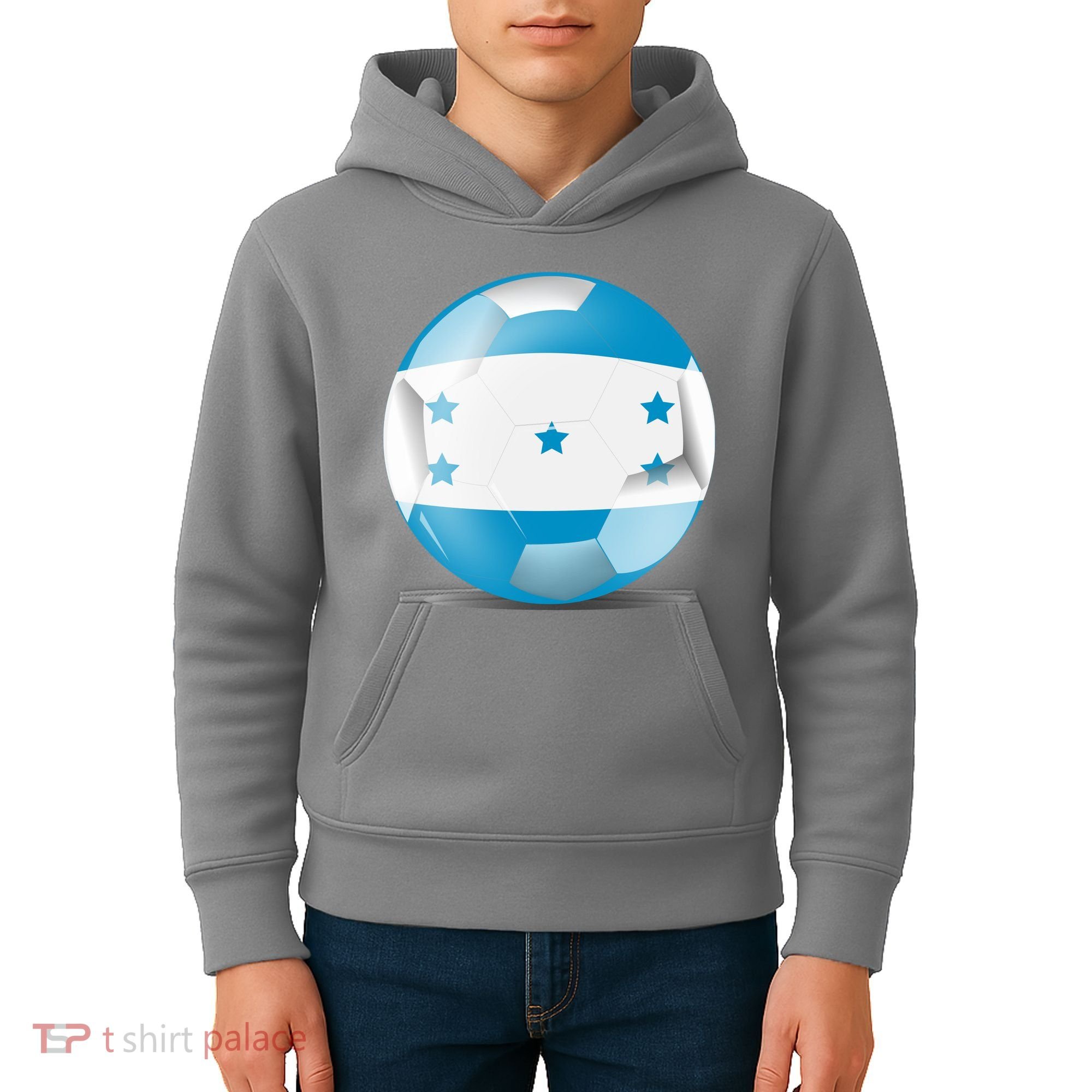 Soccer Ball Country Flag Honduras Kids Hoodie