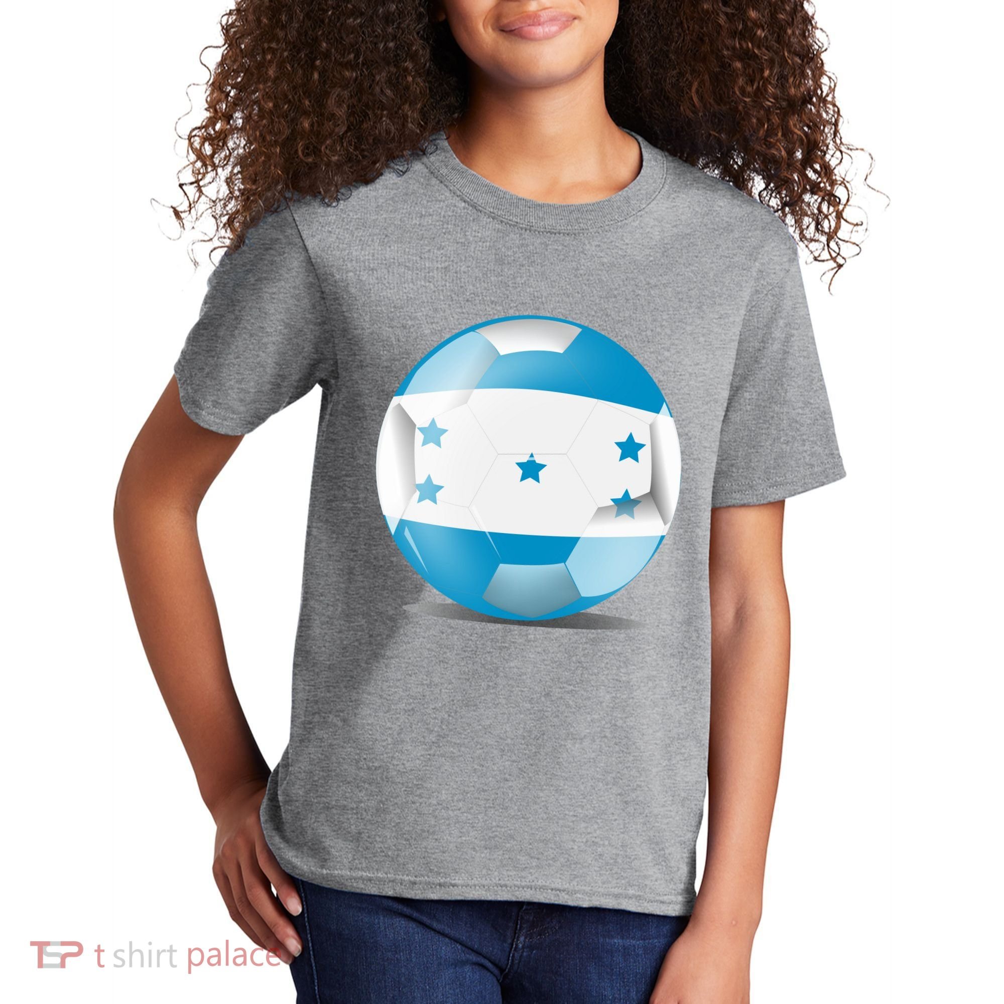 Soccer Ball Country Flag Honduras Kids T-Shirt