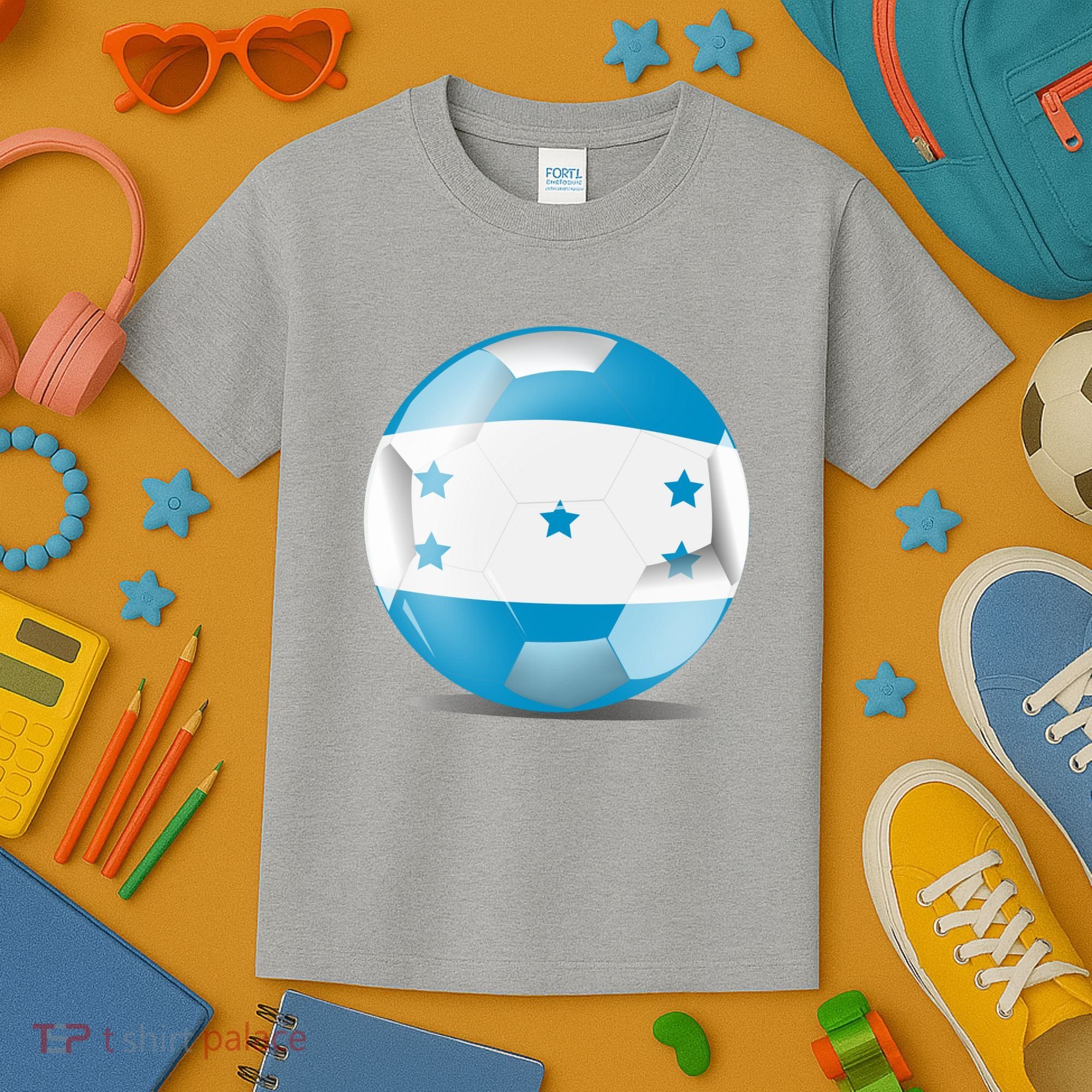 Soccer Ball Country Flag Honduras Kids T-Shirt