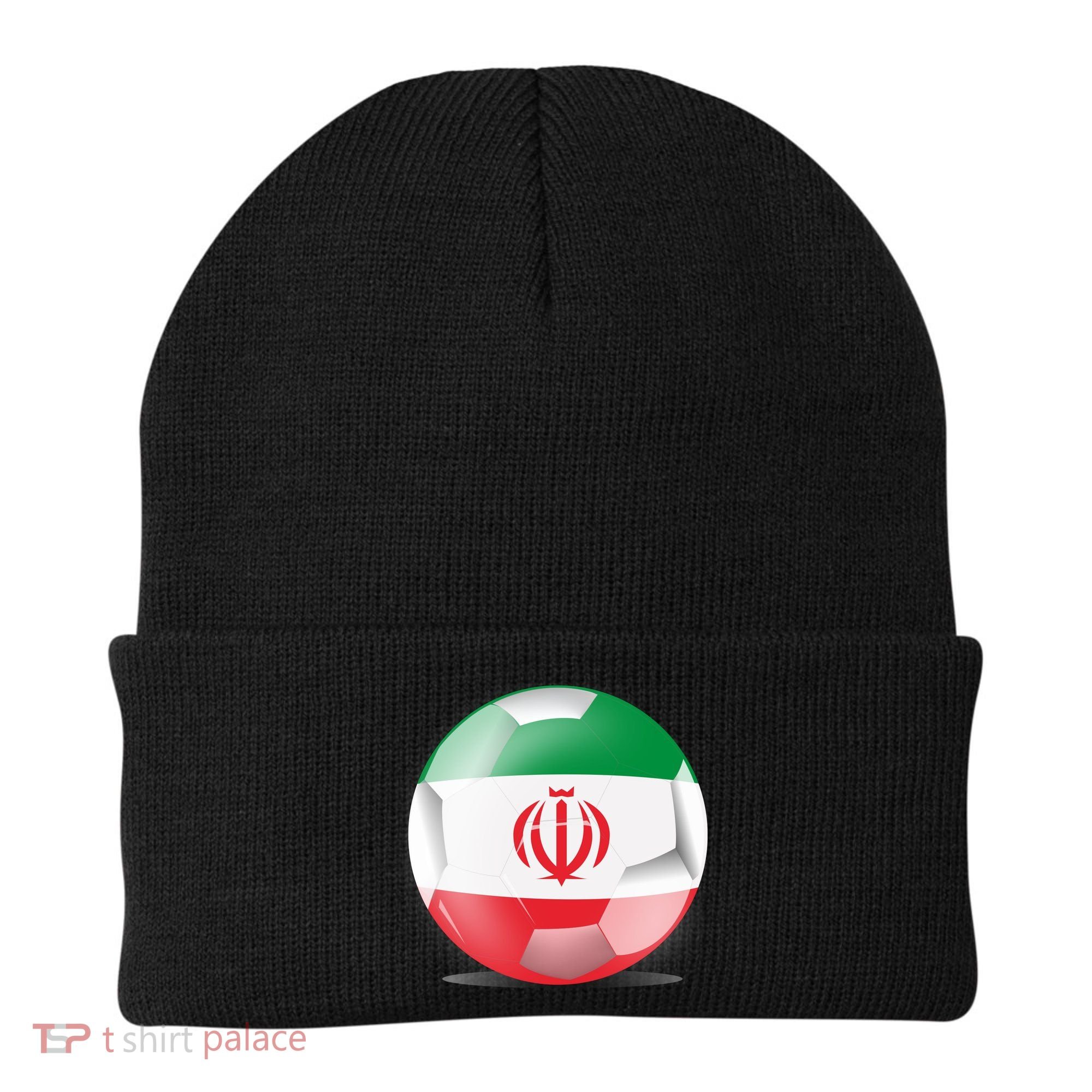 Soccer Ball Country Flag Iran Beanie