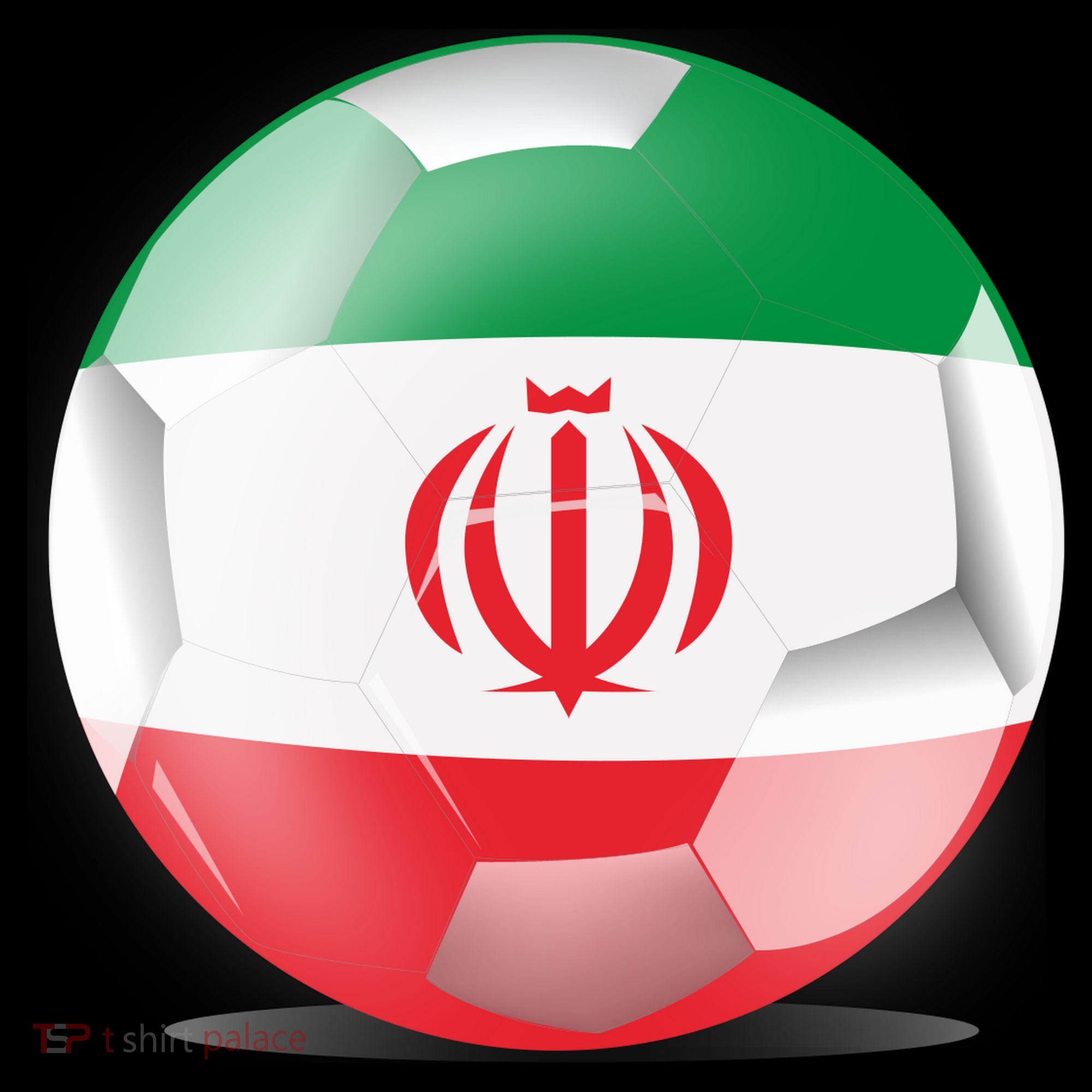Soccer Ball Country Flag Iran Women's Hoodie