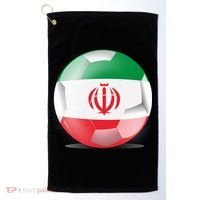 Soccer Ball Country Flag Iran Golf Towel thumb 0