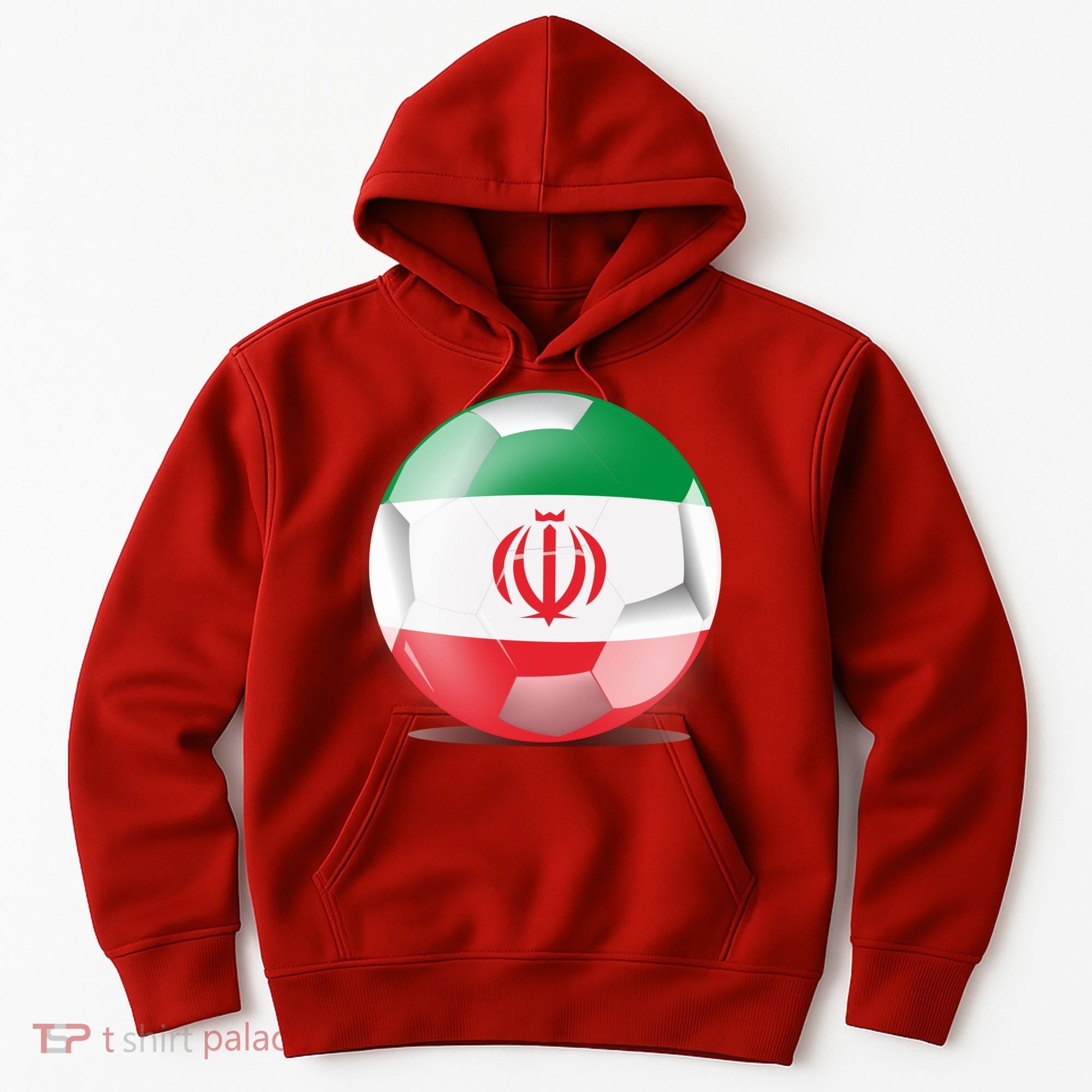 Soccer Ball Country Flag Iran Hoodie
