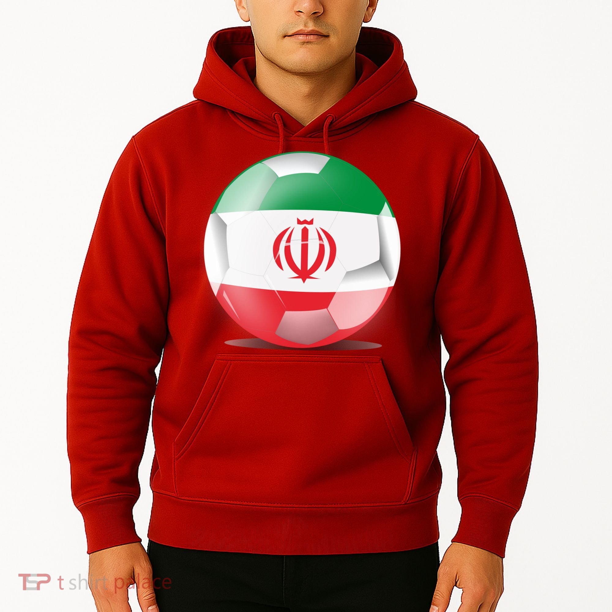 Soccer Ball Country Flag Iran Hoodie