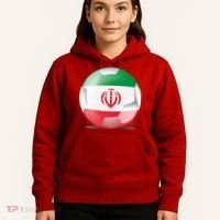 Soccer Ball Country Flag Iran Hoodie thumb 5