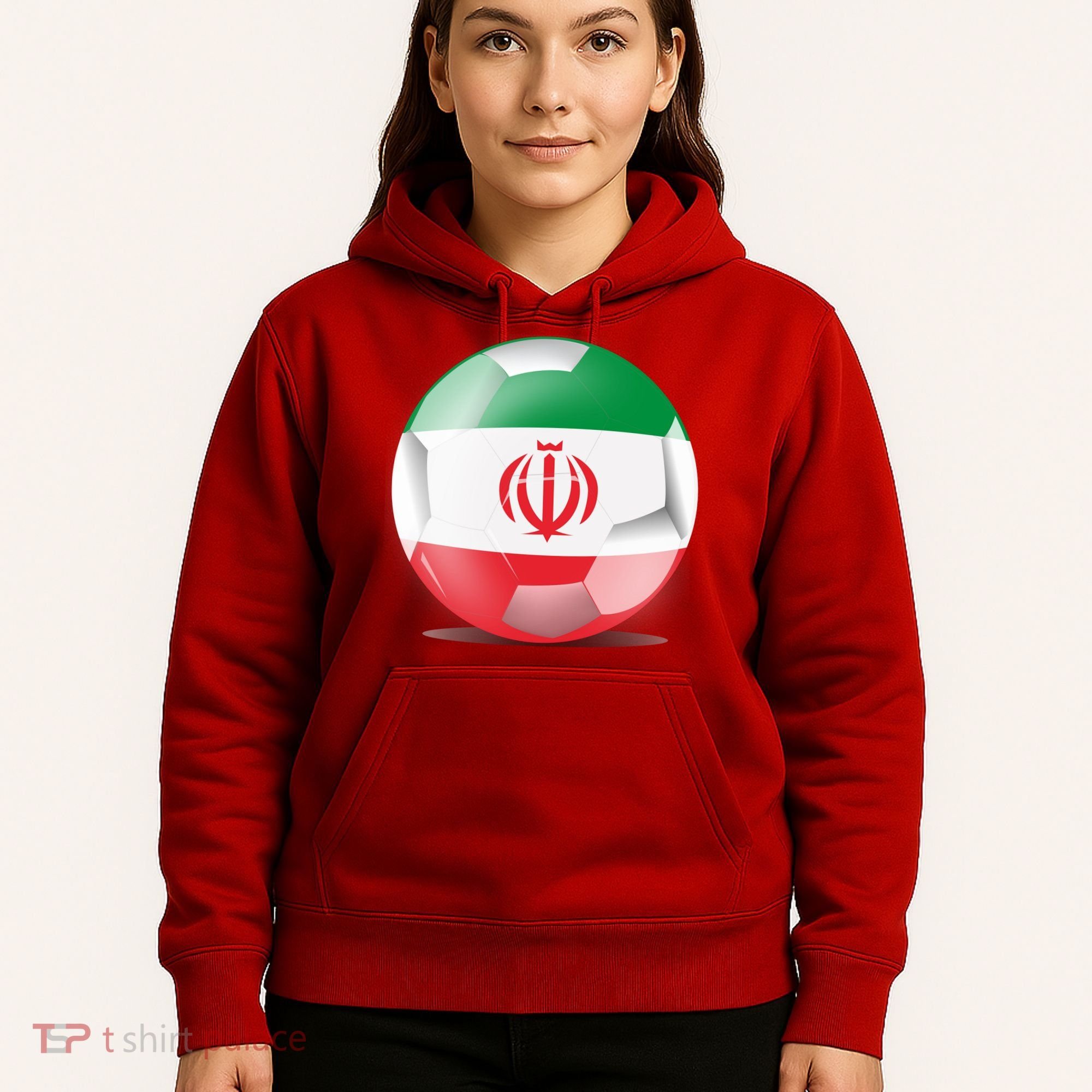 Soccer Ball Country Flag Iran Hoodie
