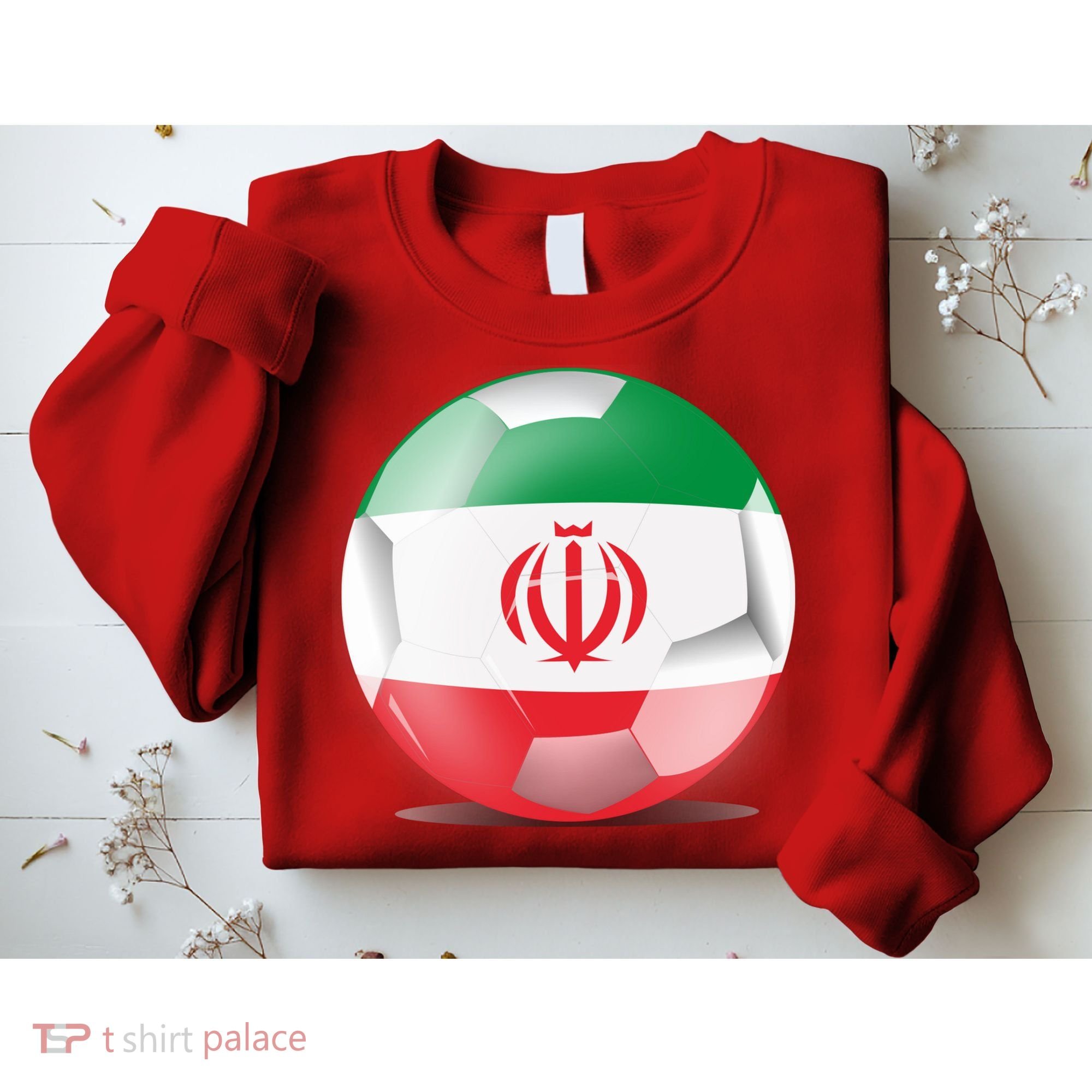Soccer Ball Country Flag Iran Sweatshirt